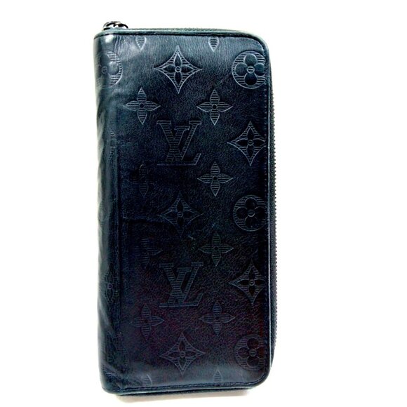 $1695 Authentic LOUIS VUITTON Made in SPAIN CA4270 Black Zip Around Long Wallet - Picture 1 of 12
